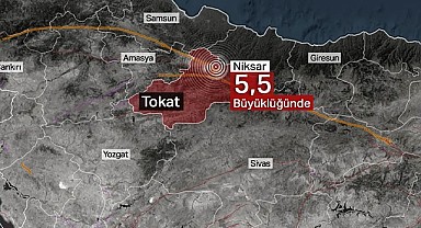 Tokat Niksar’da 5,5’lik Deprem