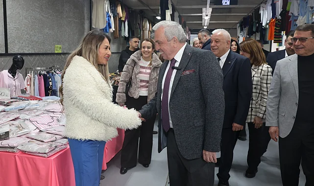 Bursa Nilüfer'in 8'inci giyim pazarı Balat'ta açıldı