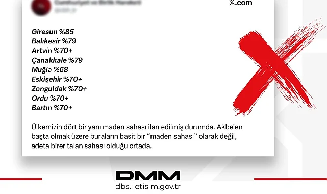 DMM: Maden sahası iddiaları gerçeği yansıtmıyor