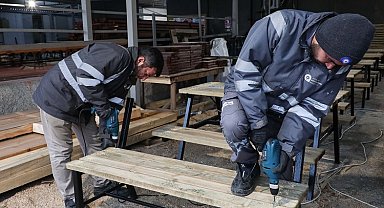 Emekle üretilen kent mobilyaları şehre değer katıyor