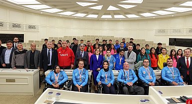 Gaziantep'te başarılı sporculardan Başkan Şahin'e ziyaret