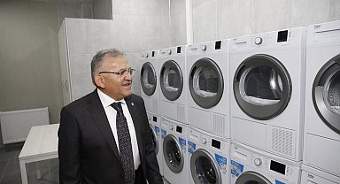 Kayseri Büyükşehir'den üniversitelilere çamaşır yıkama hizmeti