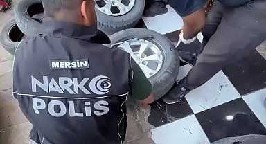 Mersin'de lastiklere gizlenmiş kilolarca eroin ele geçirildi