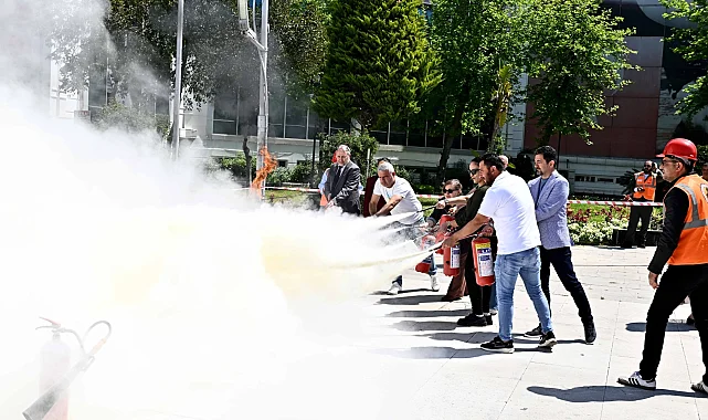 Muratpaşa'da yangın tatbikatı