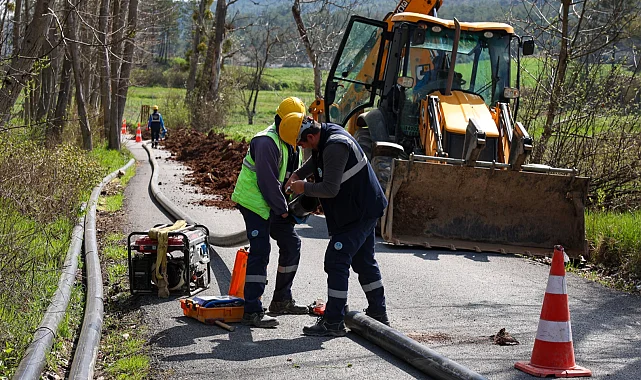 Sakarya Taraklı'da kaliteli su için yeni hat çalışması