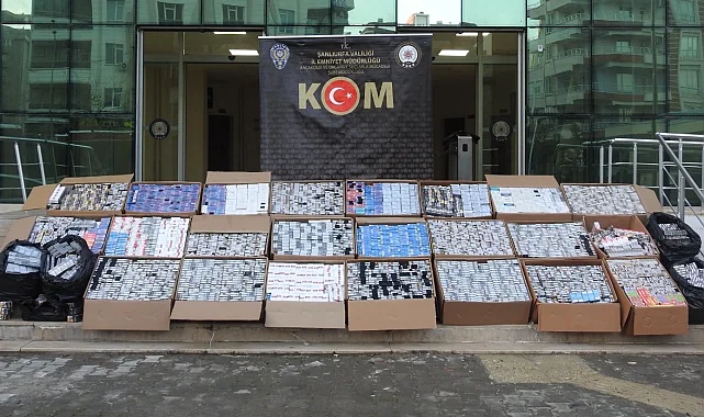 Şanlıurfa'da 2,5 milyon liralık kaçak sigara operasyonu