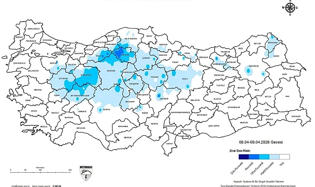 Tekirdağ'dan zirai don uyarısı!
