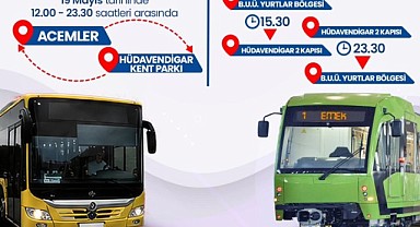Bursa’da 19 Mayıs’ta Toplu Ulaşım Ücretsiz Olacak