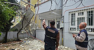 Gaziantep'te afet sonrası hasar tespitte