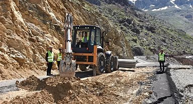 Mereto Dağı yolunda onarım çalışmaları başladı