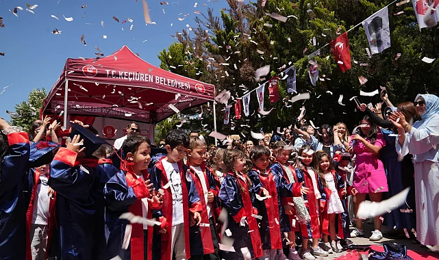Ankara Keçiören'in minikleri ilk mezuniyet heyecanını yaşadı
