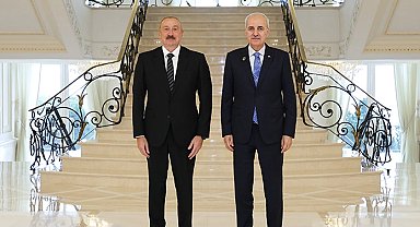 Azerbaycan Cumhurbaşkanı Aliyev, Kurtulmuş'u kabul etti