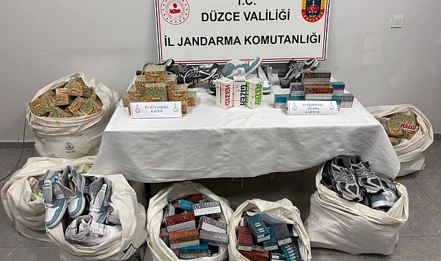 Düzce'de kaçakçılık operasyonu