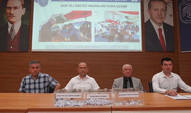 Kayseri Melikgazi'de Üretici Pazar'ı için kura çekimi