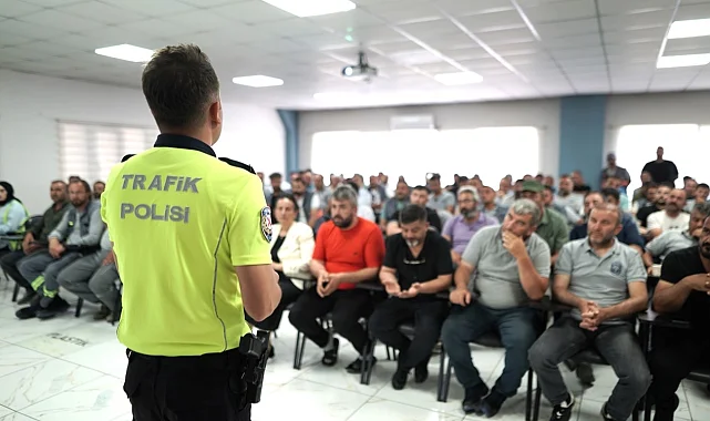 Kayseri Melikgazi'den saha çalışanlarına trafik eğitimi