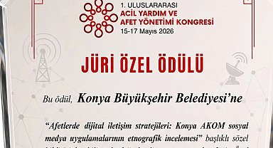 Konya AKOM'a uluslararası kongreden jüri özel ödülü