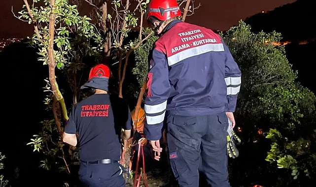 Trabzon'da itfaiye ve AFAD'dan kurtarma operasyonu