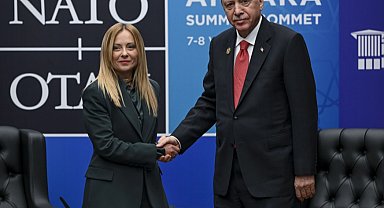 Cumhurbaşkanı Erdoğan, Meloni ile bir araya geldi