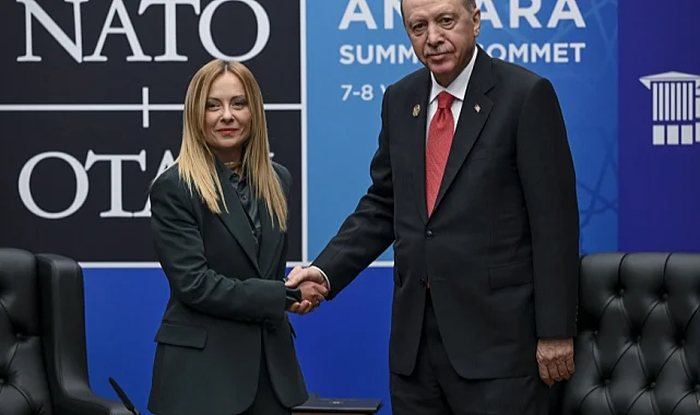 Cumhurbaşkanı Erdoğan, Meloni ile bir araya geldi