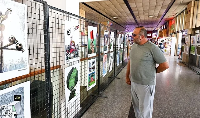 Denizli'de Karikatür Sergisi yolcularla buluştu