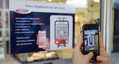Eskişehir'de tramvay duraklarında QR kod dönemi başladı