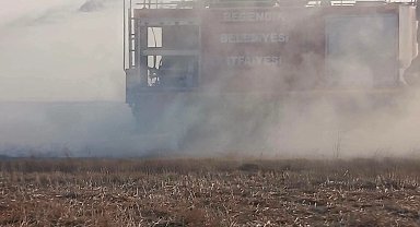 İpsala'da anız yangını tarım arazilerini küle çevirdi