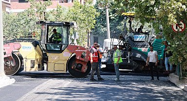 Kocaeli Gebze'de asfalt çalışmaları sürüyor