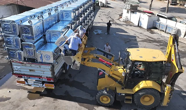 Manisa Büyükşehir'den ilçelere çöp konteyneri desteği