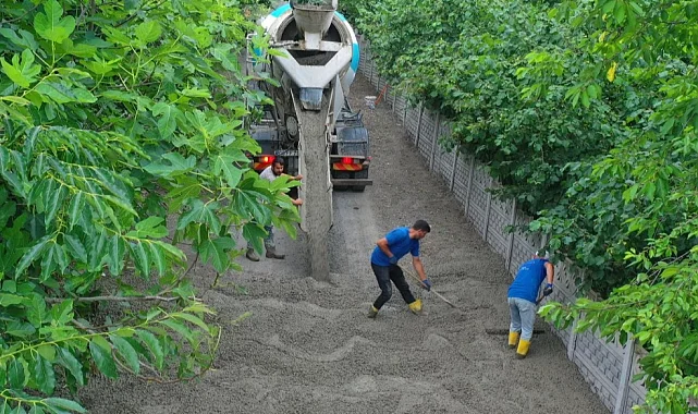 Ordu Ünye Hanyanı Mahallesi'ne beton yol
