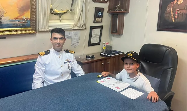 Ordu'da TCG Tuzla'ya miniklerden duygu dolu mektuplar