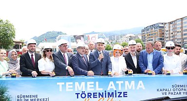 Trabzon Sürmene'de kapalı otopark ve pazar yerinin temeli atıldı