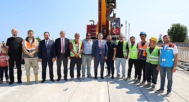 Trabzon'da Başkan Genç, Reşadiye Viyadüğü'nde incelemelerde bulundu